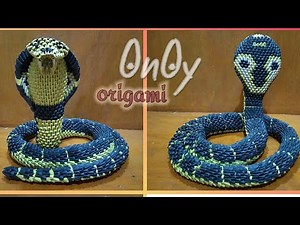 Papercraft 3d origami cobra tutorial part 2