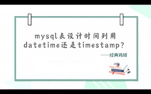 【大厂面试题】Mysql表时间列用datetime还是timestamp？