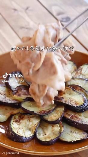 簡単絶品焼きなすよだれ豚レシピ