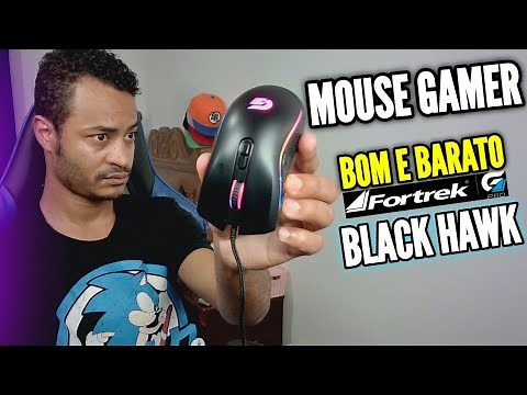MOUSE GAMER FORTREK BLACK HAWK 7200 DPI COM RGB UNBOXING