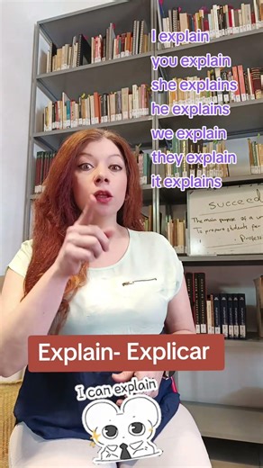 Verb Explain/Explicar Simple Present #explain #explicar