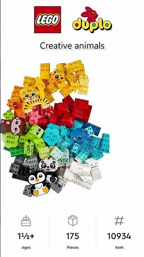 PREVIEW: LEGO DUPLO, Creative animals, Set 10934, LEGO 2020