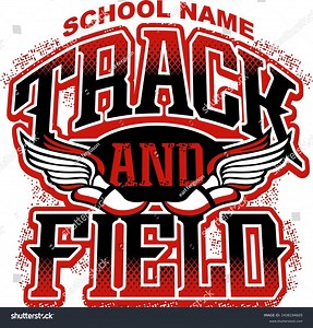 Track Field Team Design Winged Foot Stock Vector (Royalty Free) 2436194605 | Shutterstock