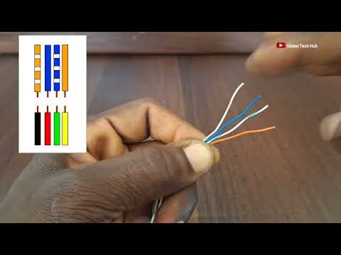 Telephone cable colour code : using network cables in place of standard telephone wires.