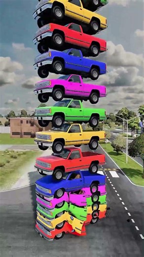 All_BMW_Roll_Roce_Colour_Cars___Buses_Fall_Crash_#9_-_BeamNG.Drive