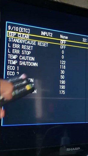 How to change the L err reset number on a flashing Sharp TV #tvsharp #tvledsharp