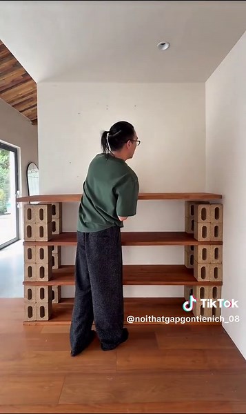 Kệ sách chân gỗ ép #homedecor #gocsangtao