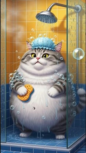 Adorable Orange Cat Taking a Cute Bubble Bath! 🛁😻 | Short"