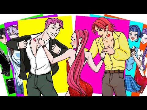 LOVE TRIANGLE of HUNTRIX MIRA and SAJA BOYS - Kpop Demon Hunters | Sticker Book Diy