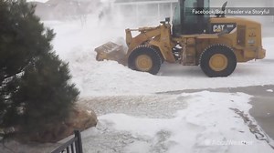 70 mph wind gusts tore through Casper, WY Monday, toppling trucks and pushing snow into huge drifts. | AccuWeather