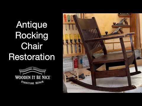Antique Rocking Chair Restoration with Broken Rocker - Made by John C. Mundell & Co in Elora, Ont CA