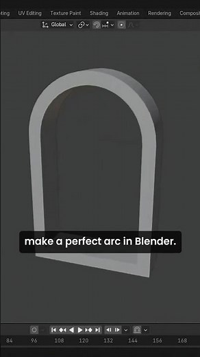 How to make a perfect arch in Blender