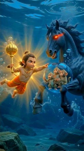 🚩 Mini Hanuman Ji Ne Vishal Panchmukha Danav Ghode Se Apne Doston Ko Bachaya! 🐎🔥