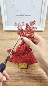 Glitter Cardboard Christmas Tree DIY | 📎 Free pattern link in bio! Click my WhatsApp channel 📲