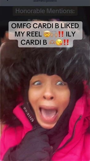 OMFG CARDI B LIKED MY REEL 🤯🙌🏽‼️