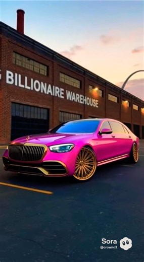 2026 Pink Mercedes Maybach S680 With Custom Pink Interior Sitting On Gold 26 inch Rims #shorts