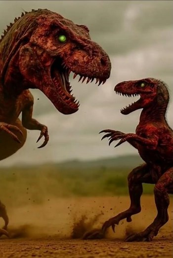 2025 Zombie T-Rex vs Zombie Velociraptors! Prehistoric Carnage UnleashedㅣZombieㅣAnimalFightㅣShowdown