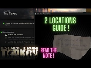 Find any Clues about Prapors peoples intentions Where is it BOUTH SPAWNS! The Ticket Task Guide