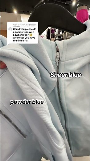 Lululemon Sheer Blue vs Powder Blue color comparison #lululemon #lululemoncreator