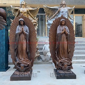[Hot Item] Outdoor Religious Life Size Our Lady Virgen De Guadalupe St Mary Sculpture Bronze Virgin Mary Statues