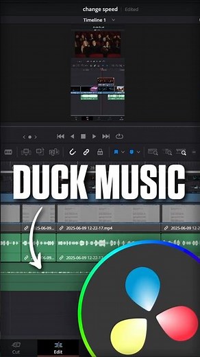 Auto-Lower Music While Talking in DaVinci Resolve (Ducking Tutorial)
