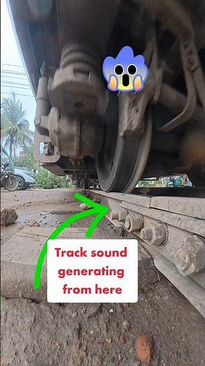 Train sound generating from here 😱🔥😍 #train #railtrack #shortsfeed #trainsound #rhythm #railroad