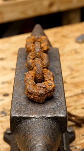 “Old Rusted Chain Becomes Mirror Metal”#YouTubeShorts#RestorationASMR#RustRemoval#MetalPolish