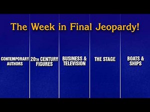 This Week in Final Jeopardy!: 4/28/25-5/2/25 | JEOPARDY!
