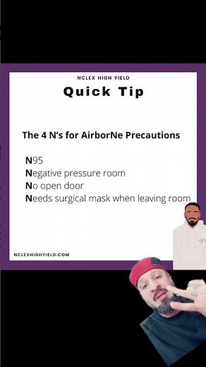 Airborne Precautions #nursingschool #nclex #nurse #nursing