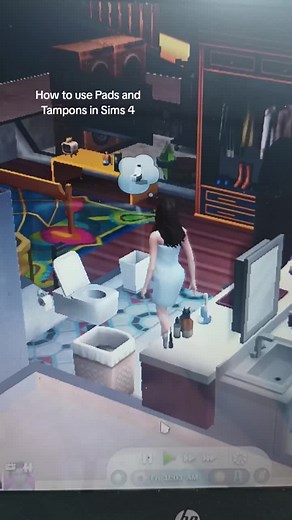 How to use Pads and Tampons in Sims 4 #sims4 #wonderfulwhimsmod #sims4tok