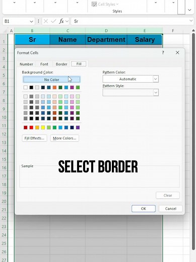 Auto Border in Excel Using Conditional Formatting