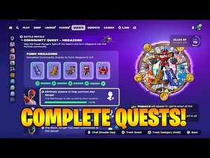 How To COMPLETE ALL COMMUNITY QUESTS MEGAZORD CHALLENGES In Fortnite! (Free Rewards Challenges)