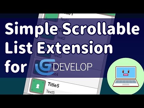 Simple Scrollable List Extension for GDevelop