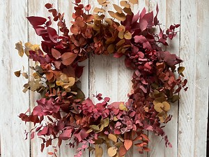 Preserved Autumn Eucalyptus Wreath: Rustic Dried Flower Wreath - Etsy UK