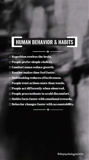 What you need to know about Human behavior and habits #shorts #psychologyfacts