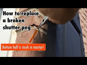 Dad Replaces Broken Shutter Peg