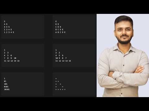 6 Java Pattern Programs: Mastering Nested Loops (Left Aligned Right Angled Triangle Patterns Part 2)