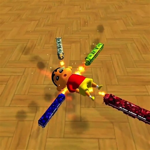 😱 BLOOD MOON TRAIN KILLS SHINCHAN! CJ Takes Revenge With JCB 💥 | Shinchan vs Monster Train – #ibd3d