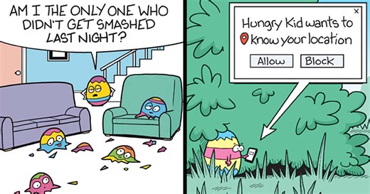 50 Hilarious Easter Comics By Mark Parisi That Reveal Just How Dramatic Eggs Can Be