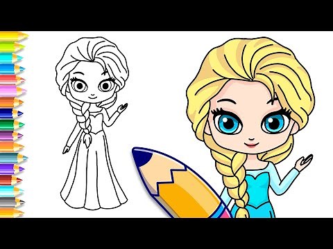 Magical Moments: Learn How to Draw Elsa from Frozen | Easy Drawing Tutorial for Kids!