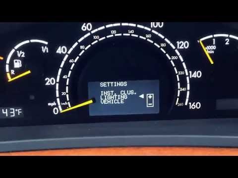 HOW TO USE: Instrument Cluster functions for Mercedes Benz MPG, lights, navi S E C A class BRC