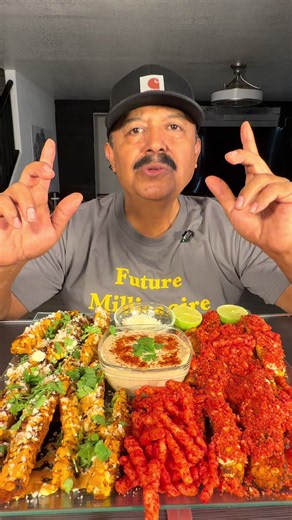 Flamin’ Hot Mexican Corn Ribs with Chipotle Crema