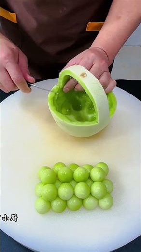 Creative melon fruit basket #cooking #food #fruitcutting #handmade #plating #knife skills