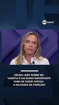 Celina Leão on Jan 8th: "Amnesty is an important step toward justice for thousands of families"