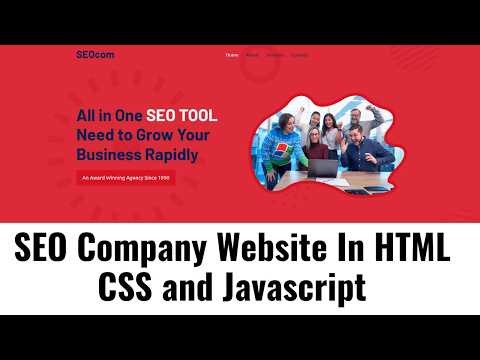 How to create a SEO Company website in HTML CSS and Javascript