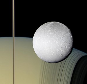 This is a True Color Photo of Saturn and its Moon