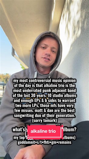 Alkaline Trio: Underrated Punk Adjacent Band?
