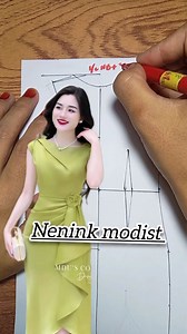 Steps to create a beautiful & elegant draped dress pattern ✂️🪡 #patterninspiration #fashion #drapeddres | Nenink Nurhasanah Hermawan