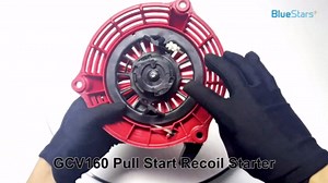 BlueStars GCV160 Pull Start Recoil Starter - Compatible with Honda GCV135 GCV160 GC135 GC160 EN2000 HRU19 Generator Engine Lawn Mower Pressure Washer Parts - Replace 28400-ZL8-023ZA 28400-ZL8-013ZA