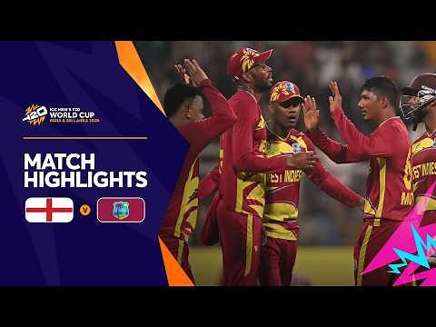 England v West Indies | Match Highlights | Men’s T20 World Cup 2026